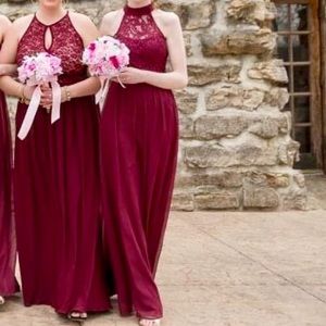 David’s Bridal Halter Maxi Dress